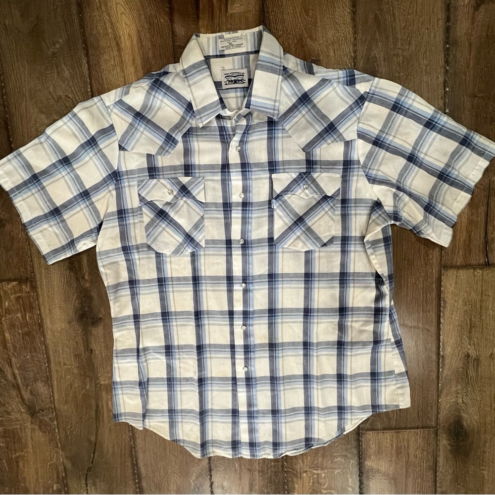 Levi's Pearl Snap Button-up Short Sleeve Shirt XL